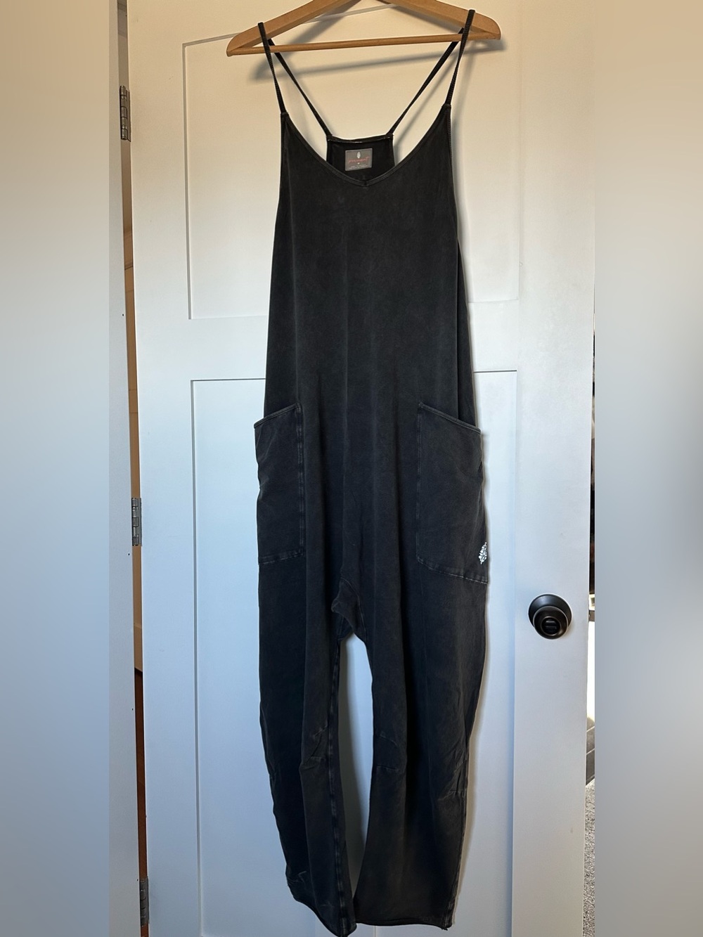FREE PEOPLE Hot Shot Onesie in Washed Black, worn once, like new - M